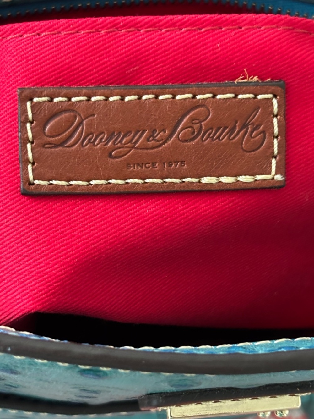Dooney & Bourke Turquoise Small Lexington Bag - Picture 12 of 13